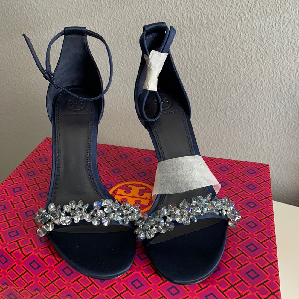 Tory Burch Crystal/ Satin Sandals